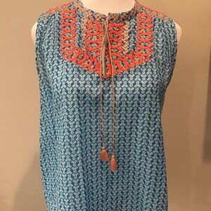 JCrew Sleeveless Cotton/Silk Top Size 6